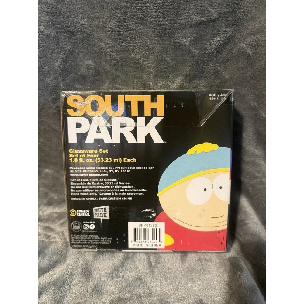 South Park‎ Cartman Kenny Stan Kyle Mr Hankey Christmas 4pc Shot Glass Set NEW - Picture 3 of 4